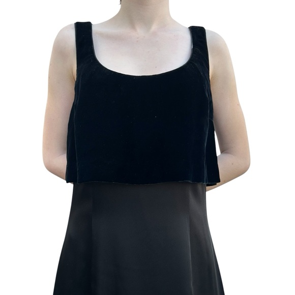 Vintage Nicole Miller Empire Dress Size 2 Velvet Satin Gown Whimsigoth Witchy - Picture 6 of 16